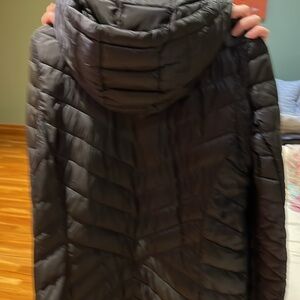 Women quilted coat very light blk